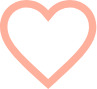 heart ikon i ferskenfarget variant