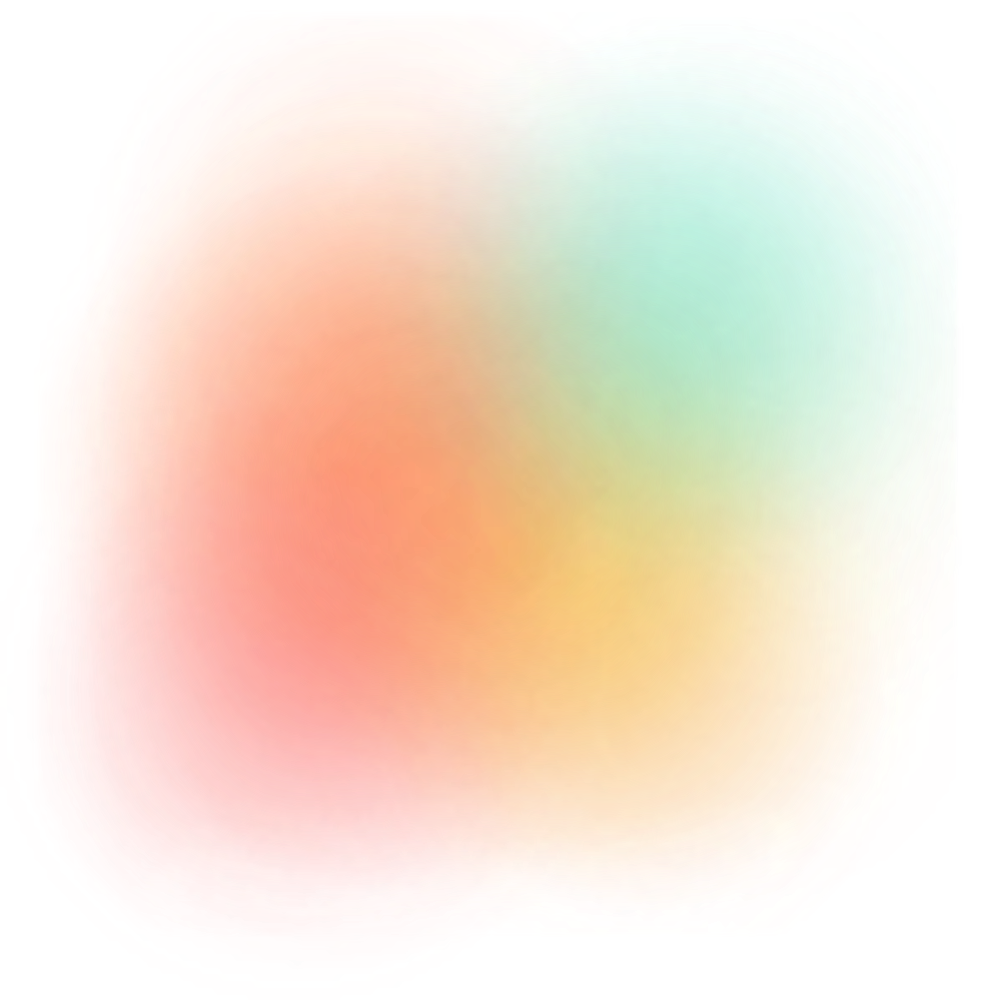 Abstract coral and mint graphic